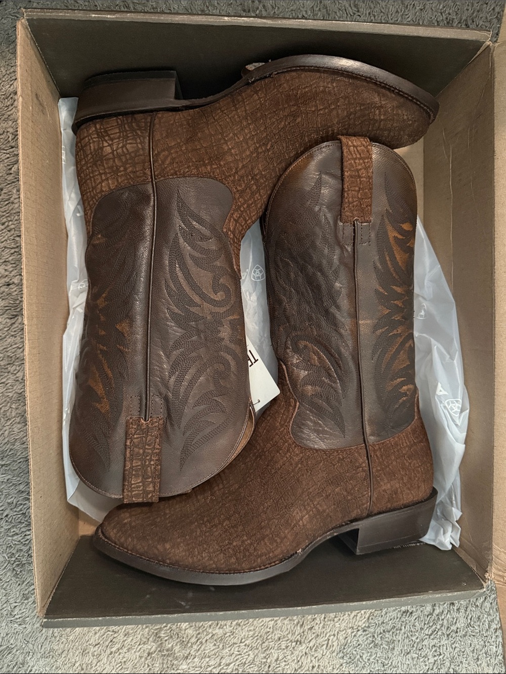 Ariat Men's Two-Tone Brown Western Cowboy Boots